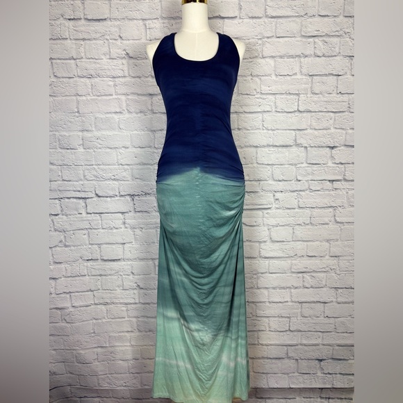 SKY MAXI DRESS AQUA OMBRE Size M - Picture 2 of 9